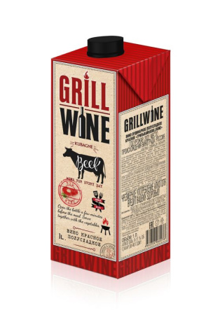 Вино ГРИЛЬВАЙН ординарн., красное п/сл. т/пак 1л 9%